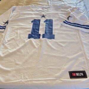 White Jersey with Blue Number 11